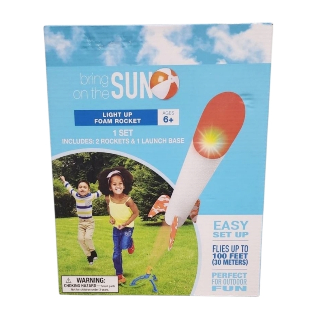 Source Unknown Light Up Foam Rocket - Blue and Orange